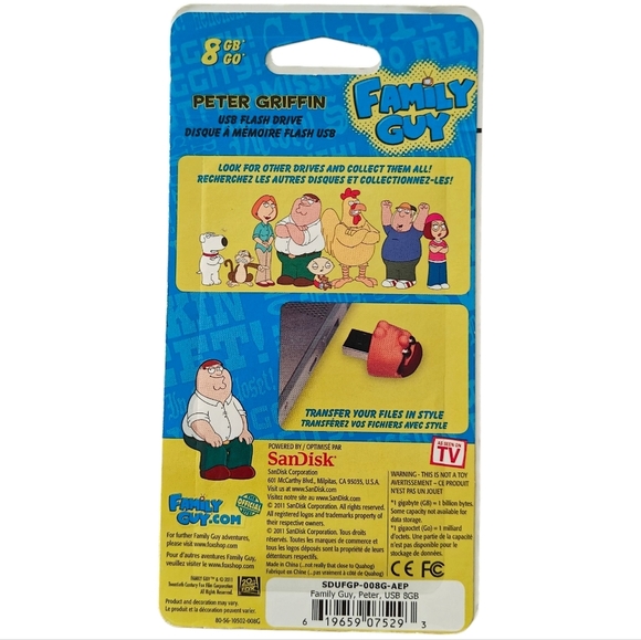 FAMILY GUY NWOT 8gb USB Flash Drive Set - Whole Family w/ Ultra RARE Brian G - Picture 14 of 14